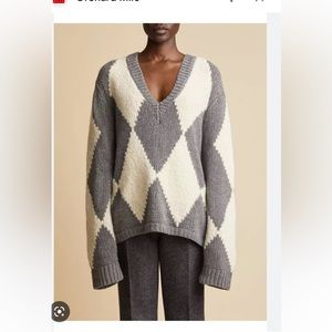 Khaite “Valerie” Argyle Cashmere Sweater